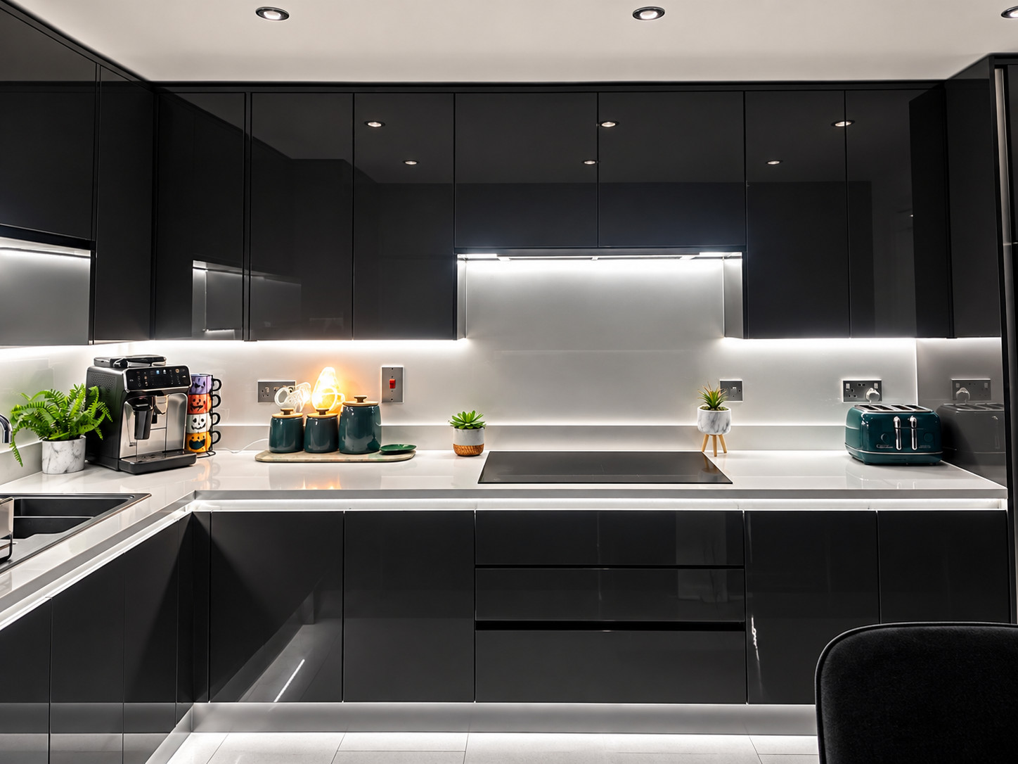 kitchen modern lighting coleford 2
